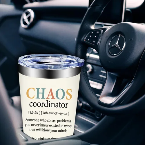 Miniatura 8 de Fufandi Chaos Coordinator - Vaso de agradecimiento para mujeres, regalos de agradecimiento para profesores empleados, regalo del día del jefe