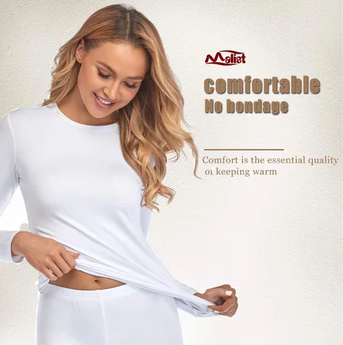 Miniatura 4 de Malist Ropa interior térmica para mujer, ultra suave, con forro polar