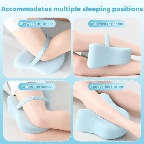 Miniatura 6 de Almohada de rodilla para dormir de lado, almohada de alivio del dolor de ciática entre las piernas mientras duermes, cojín de enfriamiento de espuma