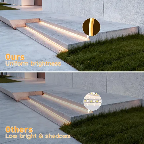 Miniatura 4 de Luces LED de Neón, Tiras de Luces LED Regulables de 12V, Blancas Cálidas, 5m/16.4ft, Luces de Cuerda LED de Neón Impermeables, Tira de Luces LED