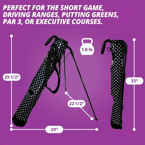 Miniatura 3 de Taboo Fashion Sunday Golf Bags for Women - Lightweight Golf Range Bag with Self Flexing Stand and Shoulder Strap for Driving Range, Par 3 or