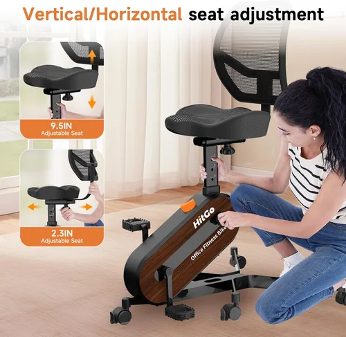 Miniatura 8 de Silla de fitness de oficina para bicicleta estática Negro