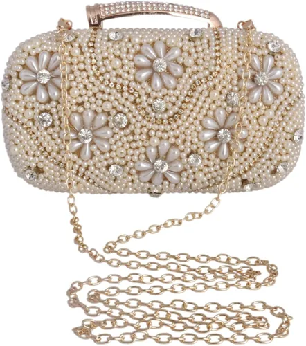 Miniatura 3 de Adoptfade - Bolso de cena vintage con cuentas para mujer
