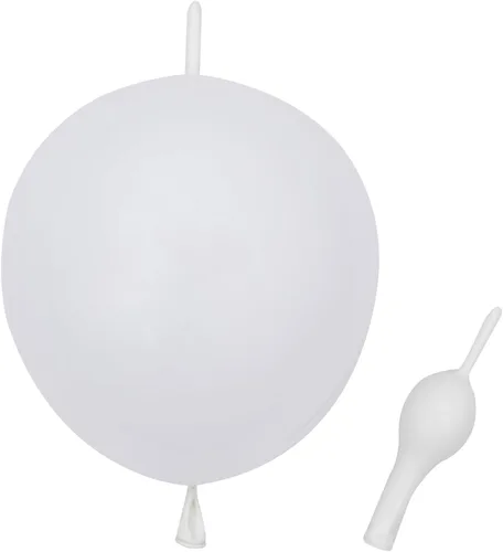 Miniatura 17 de Globos de eslabones de 10 pulgadas, 60 globos de eslabones de látex rosa bebé, 60 piezas para decoración de bodas, cumpleaños, Halloween, Navidad
