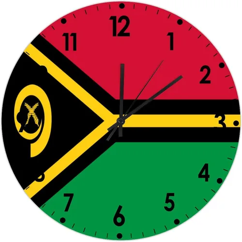 Miniatura 805 de Cheyan Reloj de pared con bandera de Canadá de 12 pulgadas, silencioso, sin tictac, de PVC, funciona con pilas, reloj redondo decorativo, regalo