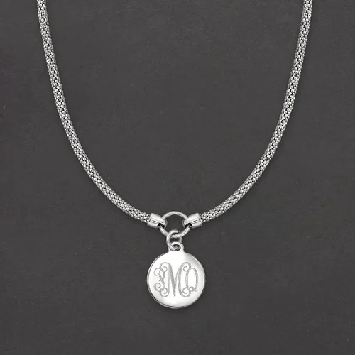 Miniatura 2 de Ross-Simons Single Initial - Sterling Silver Personalized Disc Necklace