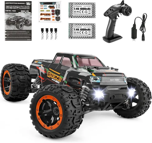 HAIBOXING Coche de control remoto 16889, escala 1:16, 2.4 GHz, autos RC 4x4, camiones todoterreno, camión monstruo RC RTR a prueba de agua, 36 KM/H,