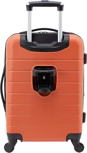 Miniatura 7 de Wrangler - Juego de piezas de equipaje inteligente con portavasos y puerto USB, Burnt orange