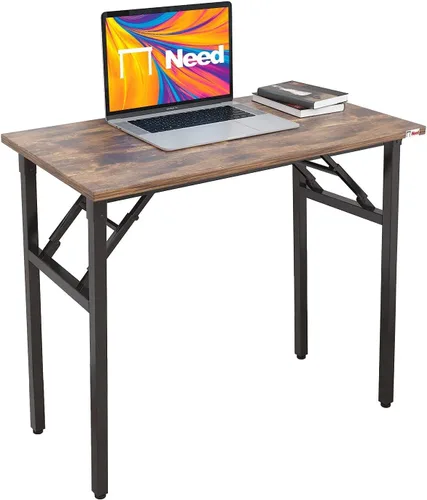 Miniatura 46 de Need AC5AW - Escritorio pequeño plegable, resistente y robusto para computadora, oficina en casa, dormitorios y espacios pequeños, no requiere Roble