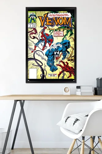 Miniatura 6 de Marvel Comics - Póster de pared Venom: Lethal Protector #5, 34 pulgadas de largo x 22.4 pulgadas de ancho, versión enmarcada en negro Versión