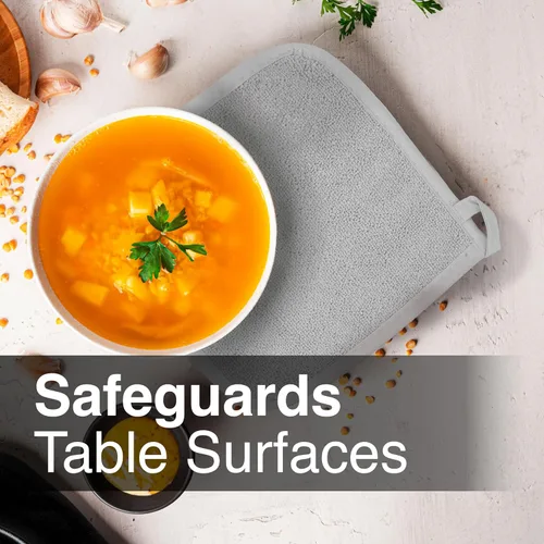 Miniatura 4 de RITZ Agarraderas para ollas y salvamanteles de rizo: Resistente al calor sin igual, duradero 100% algodón – Diseñado ergonómicamente para un agarre