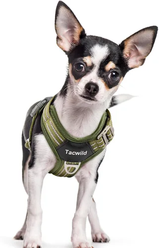 Miniatura 26 de Arnés sin tirones para perro, chaleco reflectante ajustable con broche de metal, malla suave transpirable sin estrangulamiento para cachorro, fácil