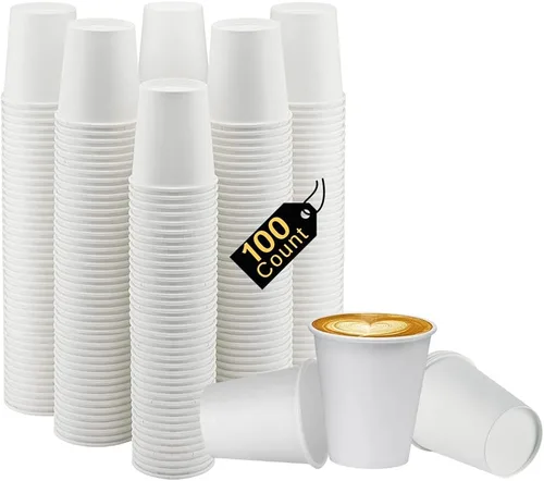 Miniatura 11 de Tapas de taza de café, tapa de cúpula para tazas de 10/24 onzas, vasos de papel, color negro, 50 unidades [no incluye tazas]