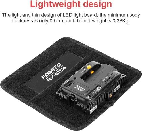 Miniatura 5 de Fomito Panel de luz LED flexible plegable, iluminación suave regulable en la cámara, 2500K-6500K CRI95, a prueba de salpicaduras para fotografía