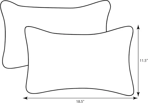 Miniatura 5 de Pillow Perfect Trellis - Almohadas para interiores y exteriores, 2 unidades, lumbares, 11.5 x 18.5 pulgadas, color negro
