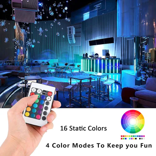 Miniatura 4 de Tira de luz LED RGB de 24 teclas, control remoto inalámbrico, luz LED SUPERNIGHT de repuesto para SMD 5050 2835 3528 tira de luces LED (24 teclas)