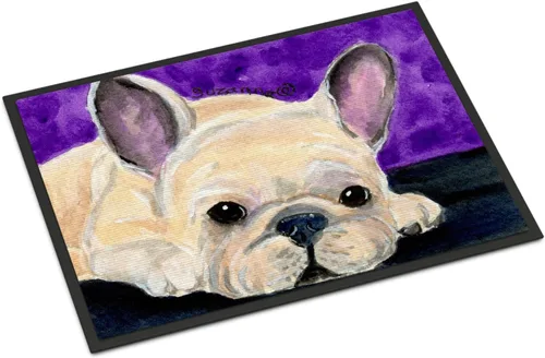 Caroline's Treasures SS8698JMAT - Felpudo de bulldog francés de 24 x 36 pulgadas, para interiores y exteriores, para entrada, antideslizante,