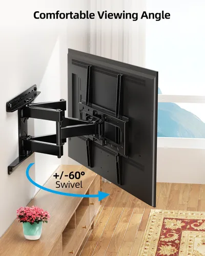 Miniatura 3 de HOME VISION Soporte de pared para TV de 26 a 70 pulgadas de hasta 132 libras, movimiento completo tiene giro suave, inclinación y extensión
