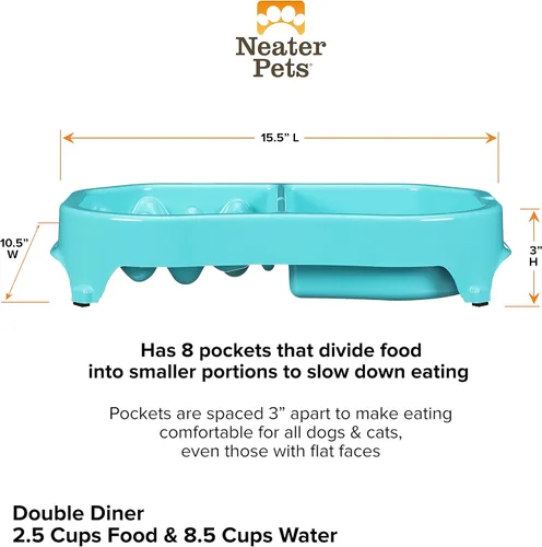 Miniatura 5 de Neater Pet Brands - Comedero lento, ordenado, para perros, divertido, saludable, sin estrés, tazón que ayuda a detener la inflamación, evita