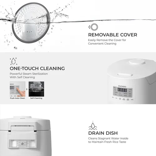 Miniatura 7 de Olla arrocera y calentador Micom de 6 tazas / 1.5 cuartos de galón (sin cocinar), cesta de vapor, 11 modos de funcionamiento: arroz blanco, arroz