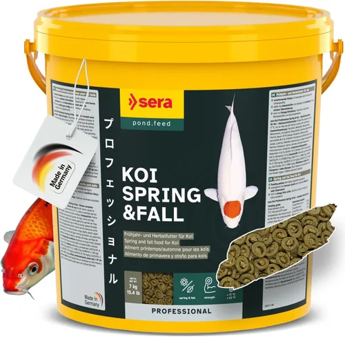 Miniatura 6 de Sera Koi Professional Color Spring & Fall 17.64 oz Alimento de pescado koi fácilmente digerible para estanques Gránulos flotantes premium