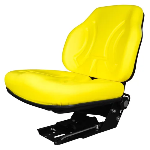 TRAC SEATS Asiento de suspensión amarillo para tractor de cabina abierta John Deere 5103 5200 5203 5210 5220 6110 6200 6210 6300 6310 6400 6410 6500