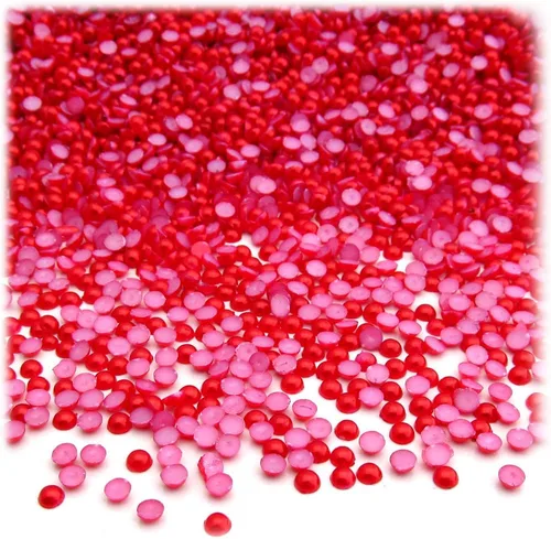 Miniatura 30 de 288 cuentas de media cúpula con acabado perlado, redondas, 0.157 in, rosa claro Rosa claro bebé