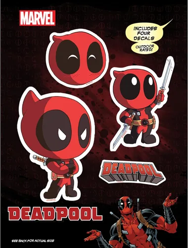 Miniatura 13 de Marvel Deadpool - Adhesivos de vinilo de Deadpool - Juego de 12 adhesivos de vinilo de Deadpool para coche, ventana, camioneta, parachoques, Paquete