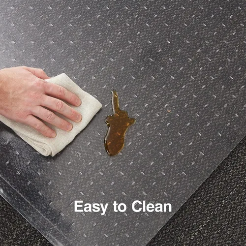 Miniatura 5 de Staples Tapete para silla de oficina, tapetes transparentes, alfombras de pelo mediano, 48 x 36 pulgadas, deslizamiento suave