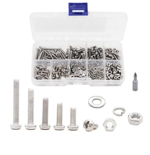Miniatura 7 de cSeao 480 piezas M2 x 0.236 in / 0.315 in/ 0.394 in/ 0.472 in/ 0.630 in/ 0.787 in Tornillos de cabeza plana Phillips Tornillos métricos Tornillos