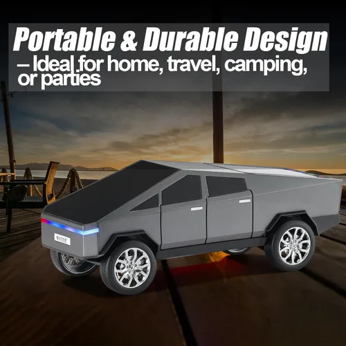 Miniatura 6 de WSTER Cyber Pickup - Altavoz Bluetooth con pantalla LED, regalo considerado para fanáticos del diseño de automóviles y usuarios de audio, TWS