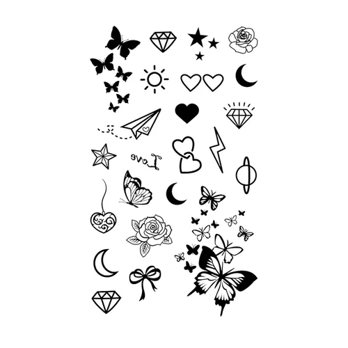 Miniatura 7 de MapofBeauty Adhesivo temporal impermeable para tatuaje corporal (2 piezas/lote)