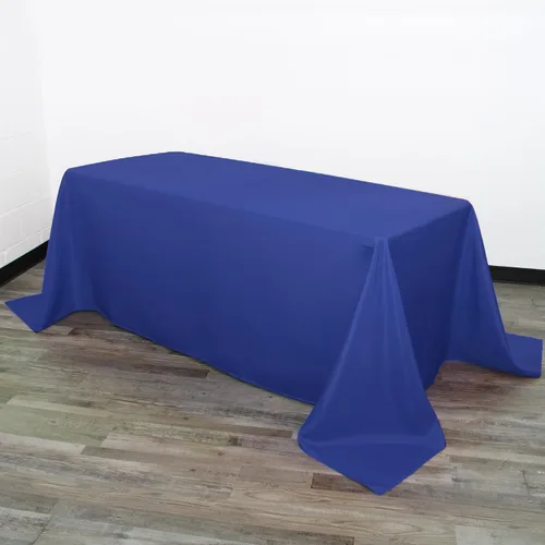 Miniatura 2 de Your Chair Covers - Mantel rectangular de poliéster de 90 x 132 pulgadas - Mantel de boda sin costuras de alta calidad para mesas rectangulares de 6