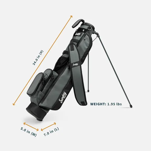 Miniatura 3 de The Original Sunday Golf Loma Bag - Bolsa de golf ligera con correa y soporte, fácil de transportar bolsa de pie para campo de prácticas, par 3
