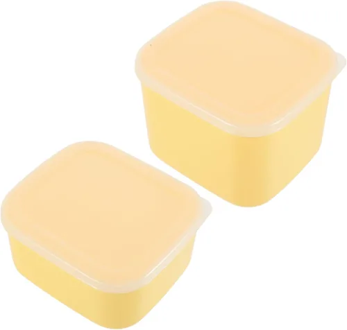 Kichvoe Contenedor de queso rebanado de 4.7 x 3.5 pulgadas para refrigerador, caja de soporte de rebanada de queso para refrigerador-2 tamaños