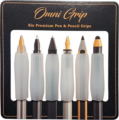 Omni Grip - Paquete de 6 agarres cómodos de primera calidad, perfectos para Apple Pencil, Apple Pencil 2, lápices ópticos, bolígrafos y lápices