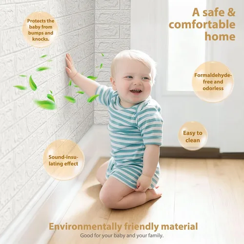 Miniatura 5 de JOLOV 10 piezas de paneles de pared 3D para despegar y pegar - espuma PE autoadhesiva de bricolaje, impermeable, perfecta para decoración de paredes