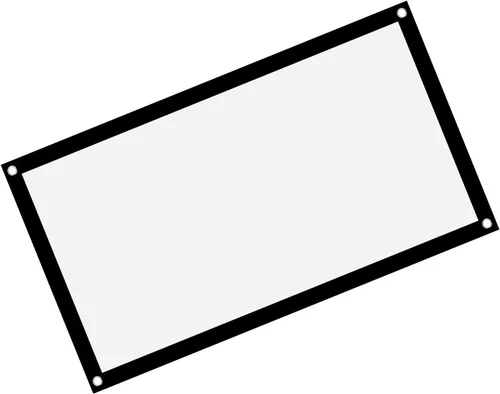 Miniatura 4 de VBESTLIFE Pantalla de proyección, portátil 16:9 plegable, sin arrugas, cortina blanca con agujeros para colgar para acampar al aire libre película