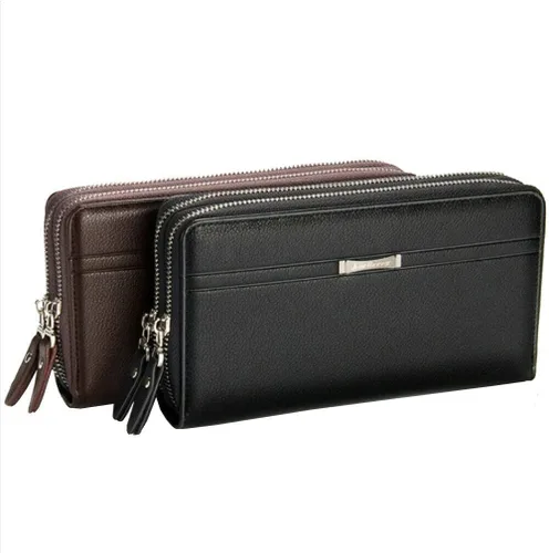 Miniatura 7 de Hebetag Cartera de cuero para hombre, organizador de muñeca