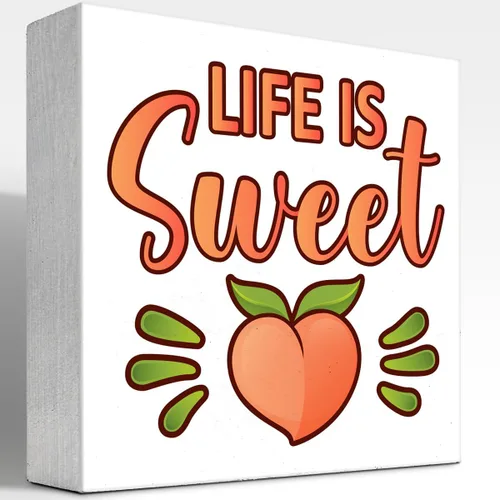 Miniatura 12 de Decoración de escritorio de verano, Beaches Bozze and Besties Retro Sunset de madera de doble cara para decoración de escritorio, caja de madera
