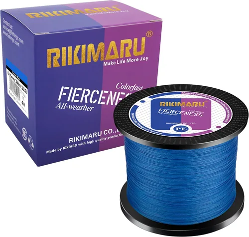 Miniatura 8 de Rikimaru - Sedal de pesca trenzado, resistente a la abrasión, Superline con cero elasticidad y baja memoria. Diámetro extrafino 327-1094 yardas