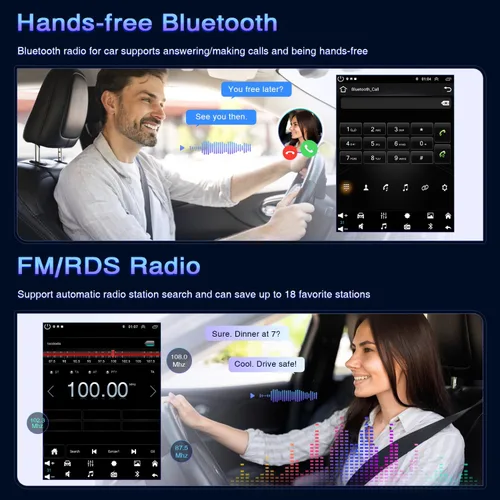 Miniatura 4 de Radio de coche de 9.7 pulgadas para Ford F150 2009 2010 2011 2012 doble DIN con Carplay inalámbrico Android Auto [2+32G] Bluetooth pantalla estéreo
