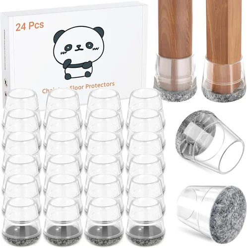Miniatura 8 de 24 piezas de protectores de pata de silla de silicona extra pequeños (1,5 cm - 2 cm) almohadillas de goma y fieltro para patas de muebles