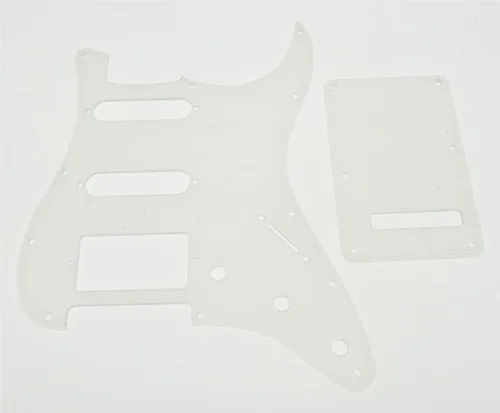 Miniatura 16 de KAISH Guardabarros de 11 agujeros estilo ST/Strat con placa trasera de trémolo para Stratocaster/Strat, HSS, verde menta de 3 capas, fabricado