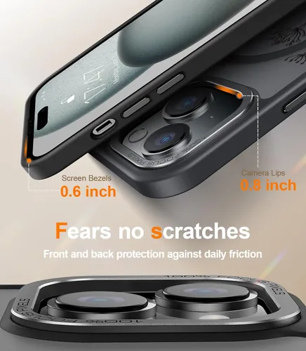 Miniatura 76 de Goodon para iPhone 15 Pro Max con protector de pantalla de privacidad, compatible con Magsafe, funda translúcida mate a prueba de golpes - Linda