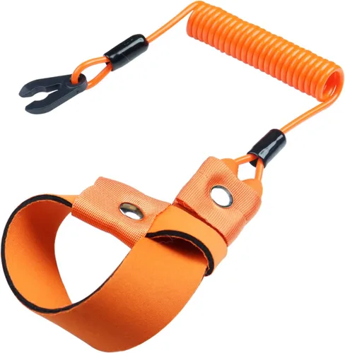 Miniatura 10 de Cordón para interruptor de barco para todos los Yamaha Jet Ski Waverunner, motor fuera de borda marino, correa de muñeca de amarre de parada de Rojo