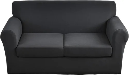 Miniatura 34 de Fundas elásticas para sofá de 1/2/3 cojines, funda estampada con fundas de cojín de asiento separadas, fundas de sofá lavables, protector de muebles