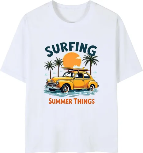 Camiseta gráfica para mujer, camisetas estampadas vintage para hombre, camisetas de manga corta de algodón para verano