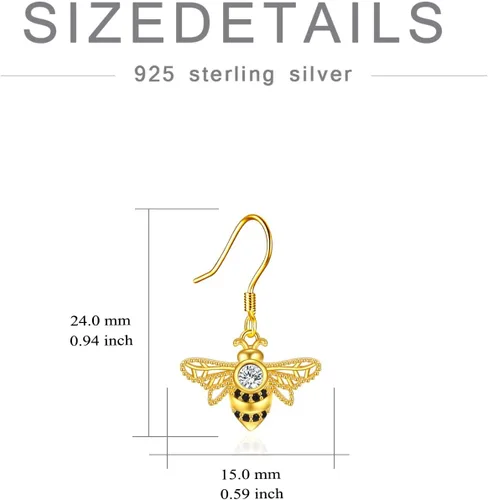Miniatura 40 de POPKIMI Bonitos aretes colgantes de animales, joyería de animales, regalos de cumpleaños y Navidad para mujeres, aretes de ópalo de cristal de plata