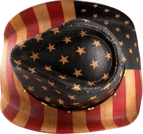 Miniatura 4 de GrinderPUNCH sombrero de vaquero clásico con la bandera americana